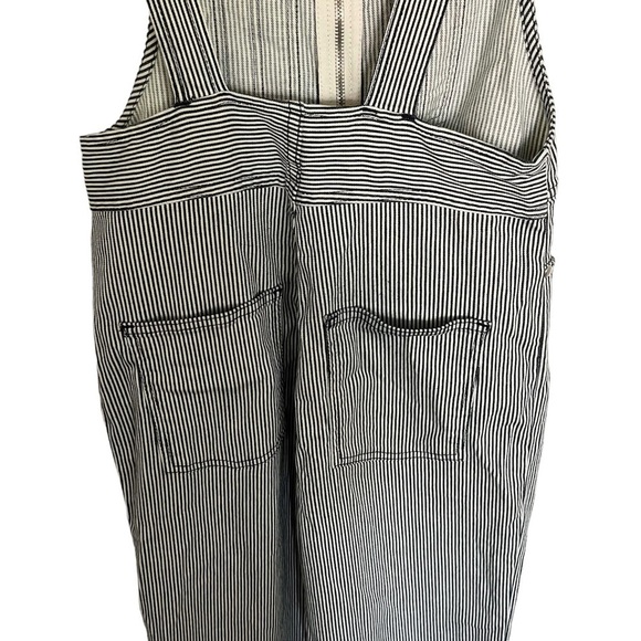 AlexaChung Blue White Stripe Zip Front Dungarees Overalls Size 27 - Picture 9 of 16